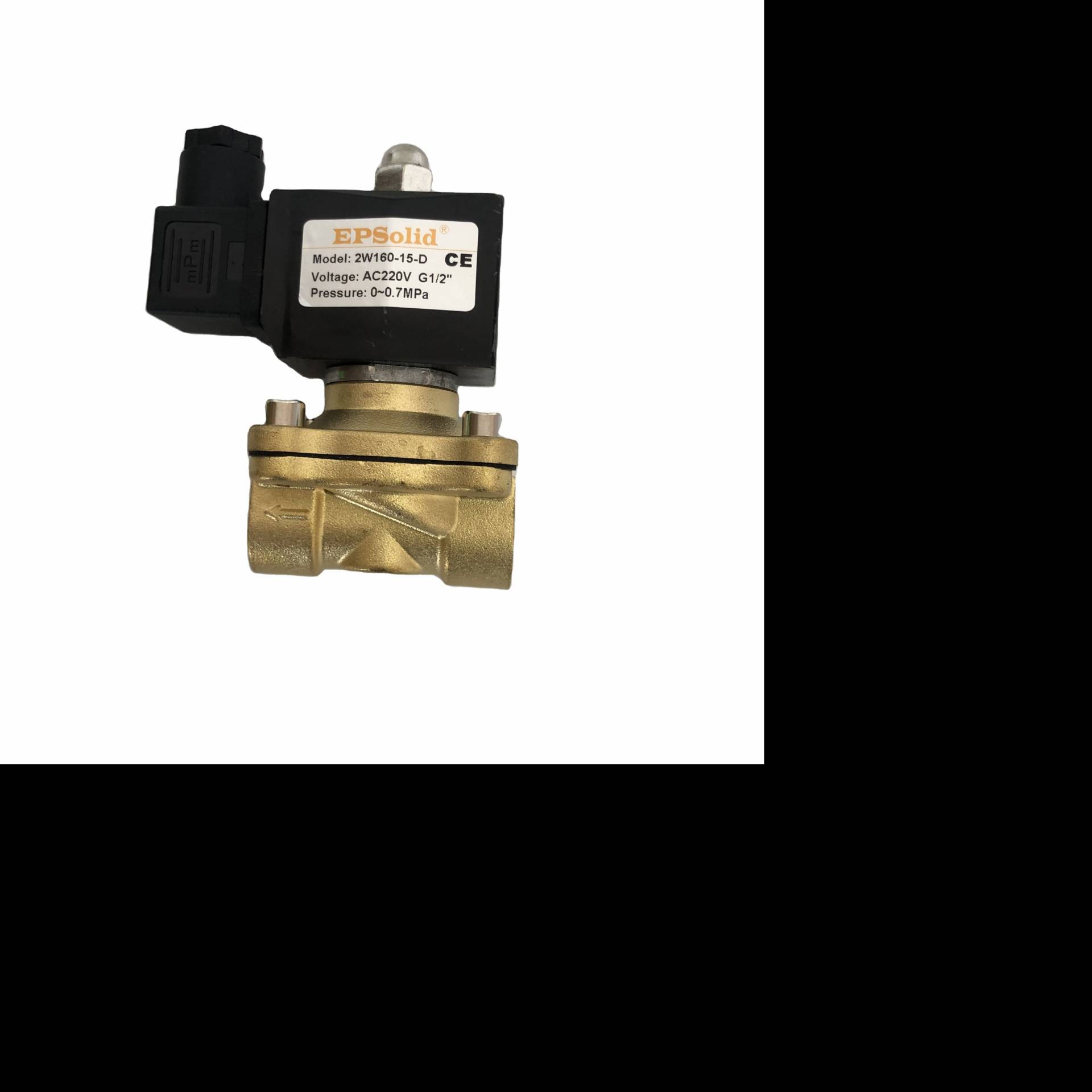 Din Connector 1/2'' Brass Solenoid Valve For Water 2w160-15-d Ac220v